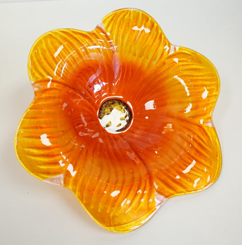 Flower Stake - Art Glass Orange - Portico Indoor & Outdoor Living Inc.