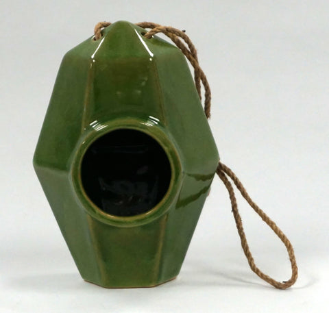 BIRDHOUSE - CERAMIC GREEN - Portico Indoor & Outdoor Living Inc.