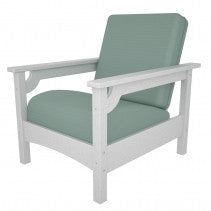 Club Chair-White Frame w/Spa Fabric - Portico Indoor & Outdoor Living Inc.