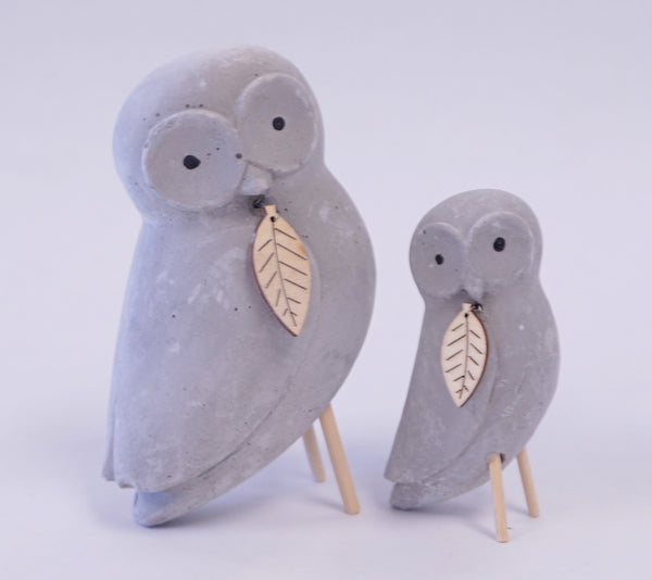 Owl w/ Leaf 3"