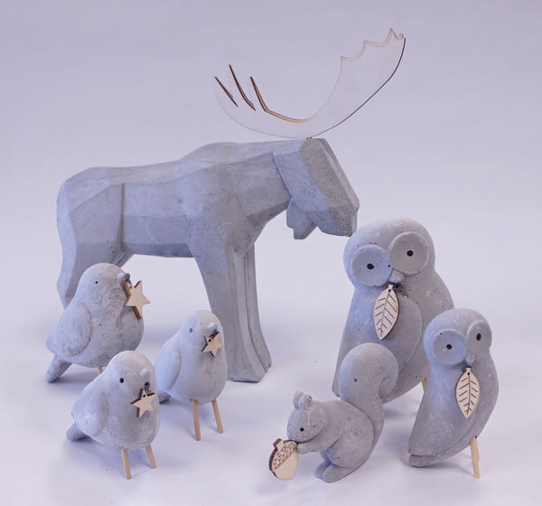 Moose w/ Wood Antlers