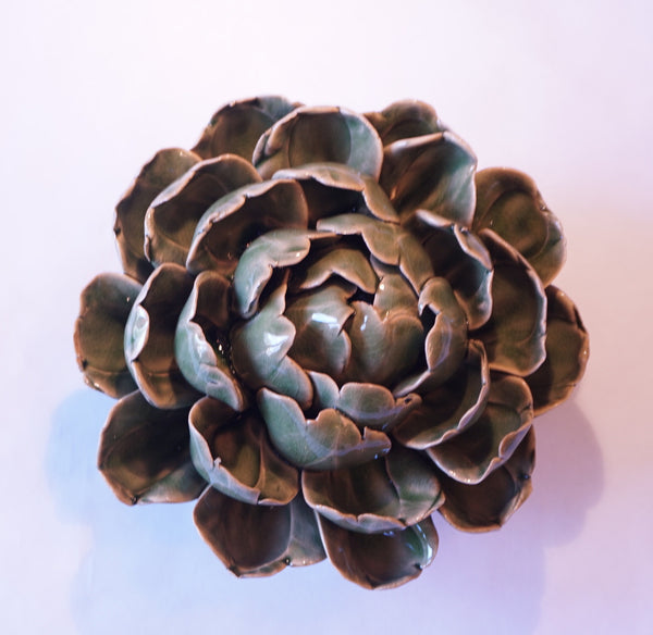 Ceramic Flower - Artichoke Lg Green - Portico Indoor & Outdoor Living Inc.