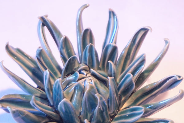Ceramic Flower - Chrysanthemum Med Teal - Portico Indoor & Outdoor Living Inc.