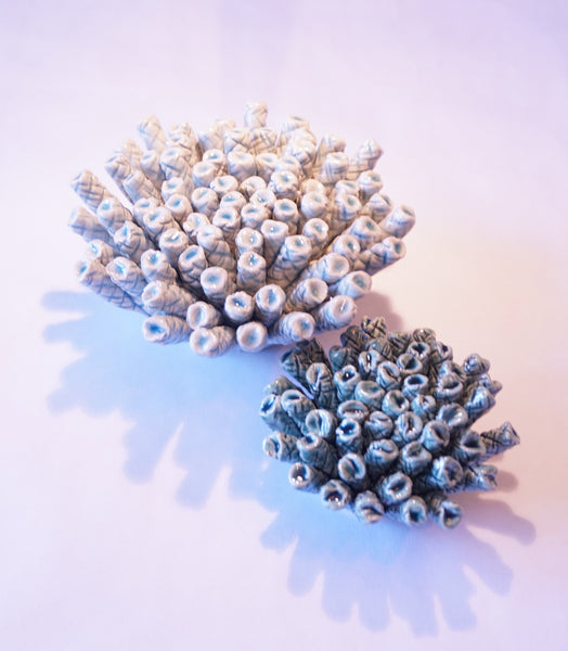 Ceramic Flower - Coral Tube Med Teal - Portico Indoor & Outdoor Living Inc.