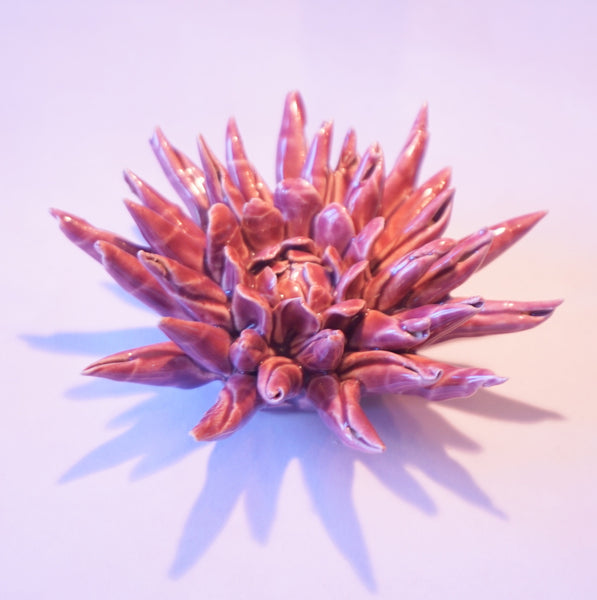Ceramic Flower - Dahlia Med Deep Rose - Portico Indoor & Outdoor Living Inc.