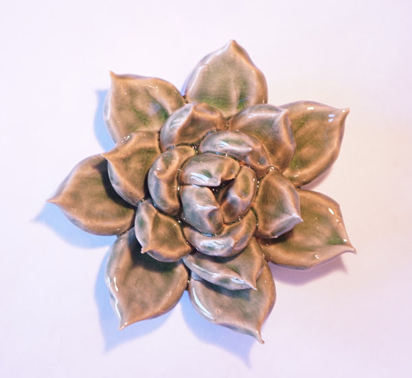 Ceramic Flower - Succulent Med Green - Portico Indoor & Outdoor Living Inc.