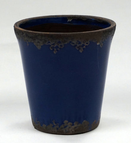 CACHE POT - CRACKLED COBALT - Portico Indoor & Outdoor Living Inc.