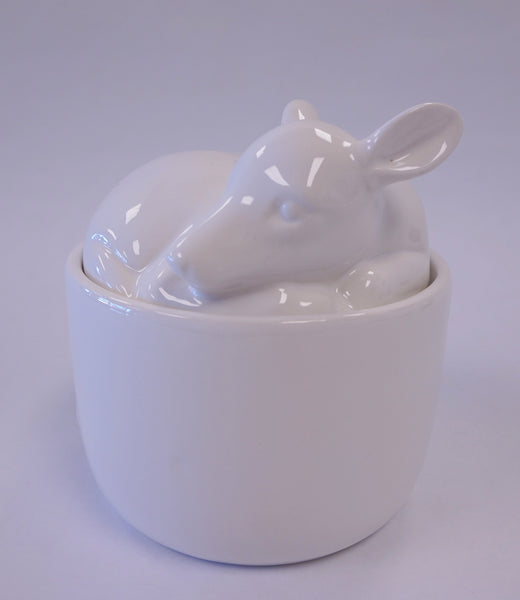 Fawn - Ceramic 2pc Box (White) - Portico Indoor & Outdoor Living Inc.