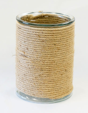 Hester Rope Wrapped Glass Vase-Large Natural - Portico Indoor & Outdoor Living Inc.