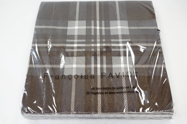 NAPKINS  - X DINNER CHOCOLATE TARTAN - Portico Indoor & Outdoor Living Inc.