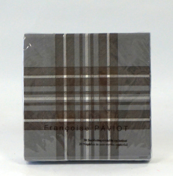 NAPKINS - X COCKTAIL CHOCOLATE TARTAN - Portico Indoor & Outdoor Living Inc.