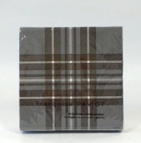 NAPKINS - X COCKTAIL CHOCOLATE TARTAN - Portico Indoor & Outdoor Living Inc.
