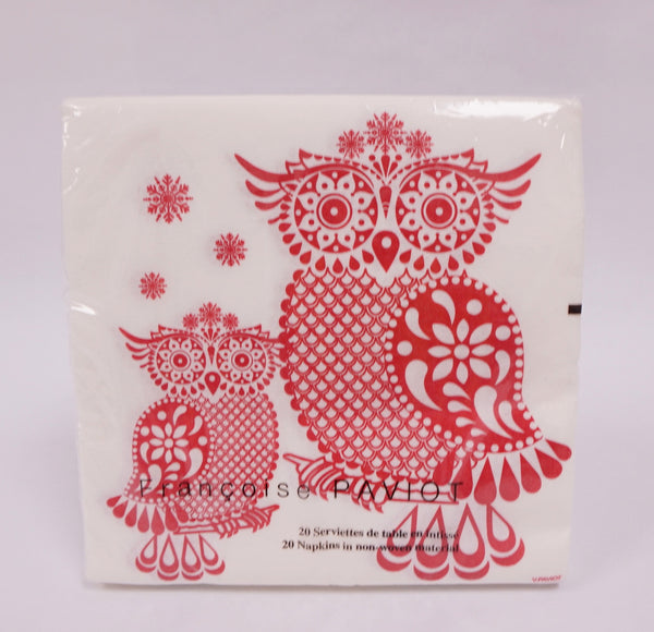 NAPKINS - DINNER OWL RED - Portico Indoor & Outdoor Living Inc.