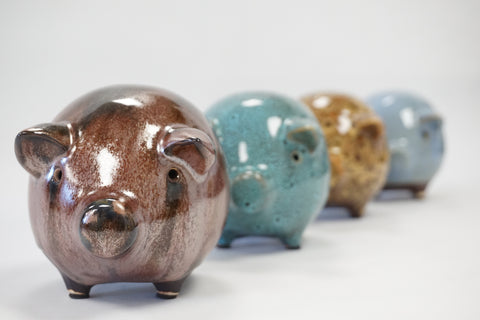 Pig - Glazed Stoneware Turquoise - Portico Indoor & Outdoor Living Inc.