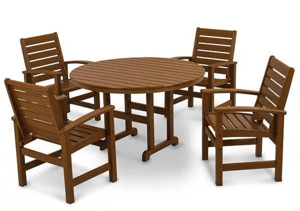 Signature Dining Set- "Teak" 5 pc - Portico Indoor & Outdoor Living Inc.